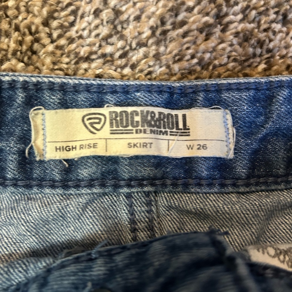 Rock & Roll Denim Skirt - Picture 3 of 6